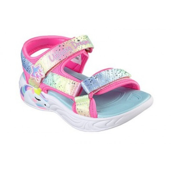 302682l-pkmt Skechers Unicorn Sandals