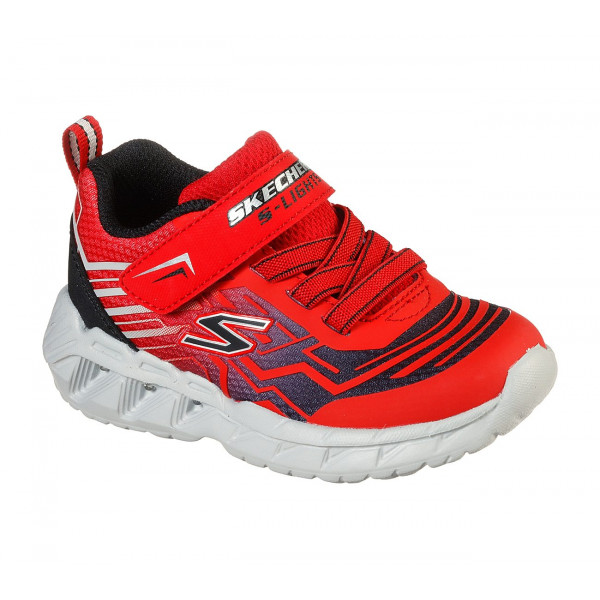 401500n-rdbk Skechers Magna Lights Velcro Trainer