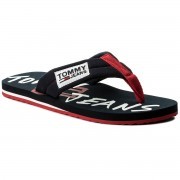 em0em00048-403 Tommy Hilfiger Tj Graphic Print Beach Sandal