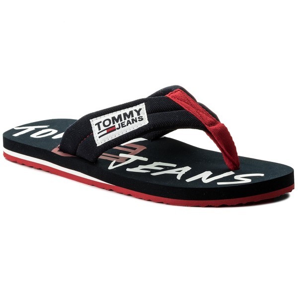 em0em00048-403 Tommy Hilfiger Tj Graphic Print Beach Sandal