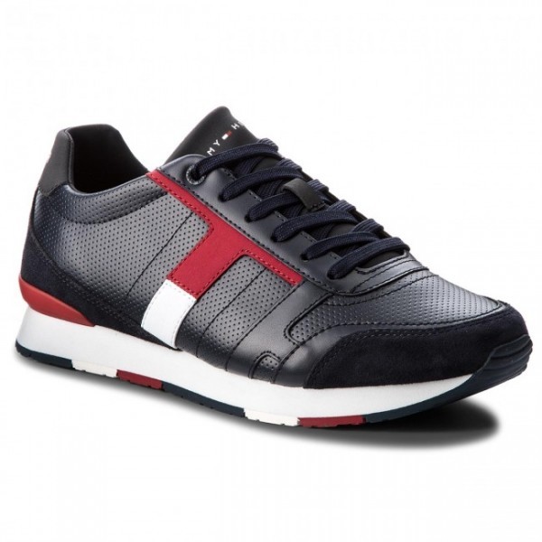 fm0fm01899-403 Tommy Hilfiger Corporate Leather Mix Sneaker